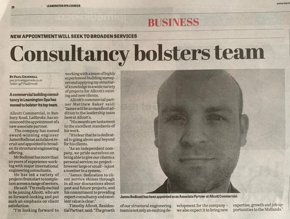 Structural Engineer article Leamington