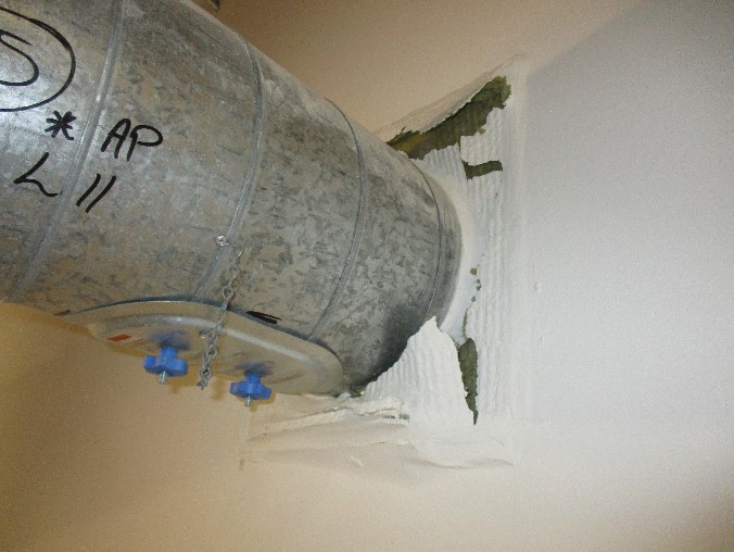 Fire penetration compromised